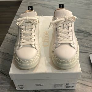Chloe white sneakers. Newer with box.